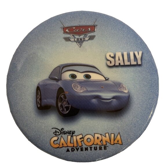 Disneyland Cars Land SALLY California Adventure Button Pin 3 Inches Blue Pixar - Picture 1 of 5
